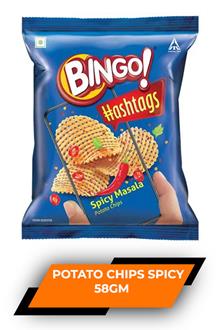 Bingo Hashtags Potato Chips Spicy 58gm